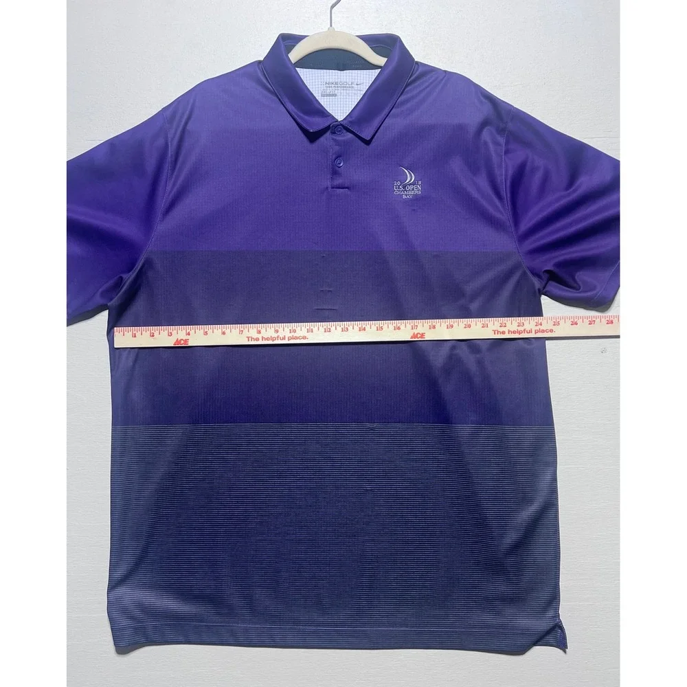 Nike Golf Mens 2015 US Open Chambers Bay Dri-FIT Polo Shirt Purple XXL 2XL